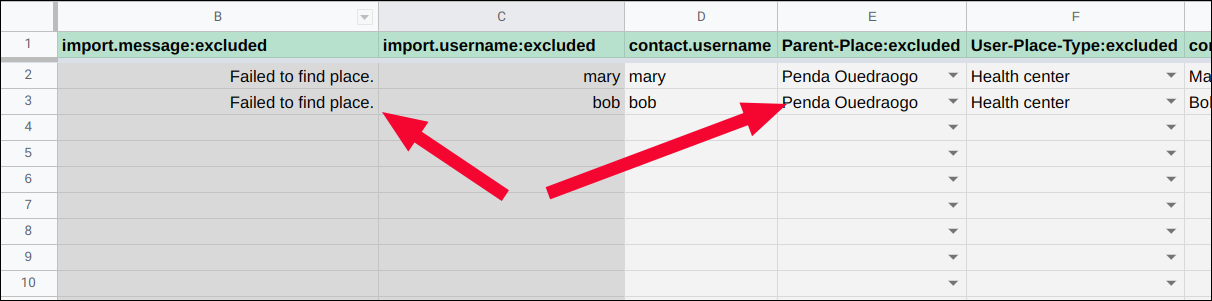 fix errors and export to CSV